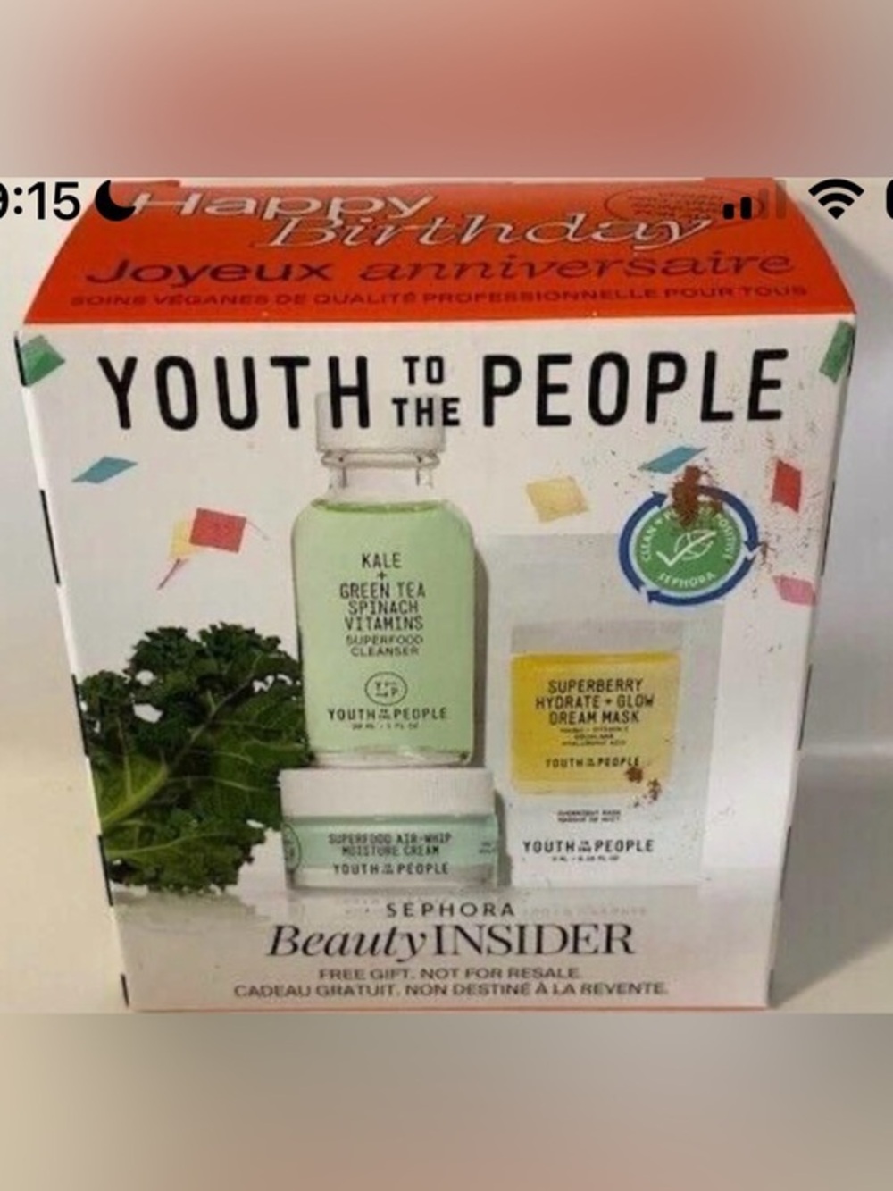 YOUTH to the PEOPLE Sephora Beauty Insider Set TRAVEL SIZE, NWT